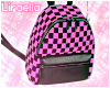 Pink Checker Backpack