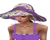 Purple easter flower hat