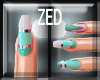 ~Z~ Turquiose Nail art!