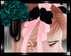 MN/Hair Bow Roses Pink