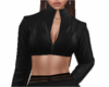 Leather Crop Jacket blac