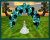 Teal/Black Arch Balloons