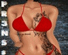 Summer Red Bikini Tattoo