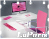 (LA) Pink Office Desk