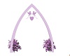 lilac wedding dove arch