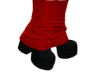 Knit Boots Red/Black
