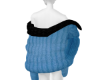 Blue Fluffy Cotton Jacke