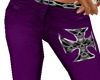 Iron Cross Purple Jeans