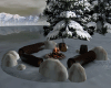 Winter fireplace