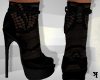 Black heels, lace socks