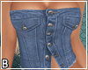 Dark Denim Fray Top
