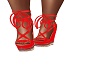 chaussures rouge  plage