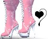 LA Pink and White Boots