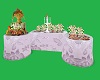 purple buffet table