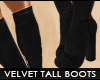 ! velvet tall boots blk