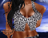 HALTER TOP~WHITE LEOPARD