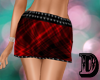 D Red Plaid Mini Skirt