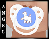 ANG~Poodle Pacifier Blue