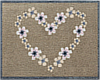 Flower Heart Door Mat