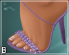 Purple Floral Open Toe