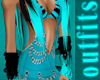 Aqua Teal Rave Outfit