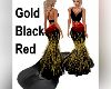 GoldBlackRedEveningGown