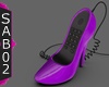 heel phone chair -purple