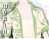 W Matcha Floral Kimono