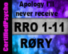 RØRY - Apology