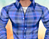 [M]BLUE PLAID BTN DOWN