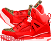 Red Cstm Leopard Jordans