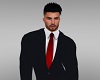 Mens Full Suit - Red Tie