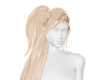 blonde side ponytail