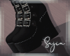 Ⓢ Buckle Boots  Black