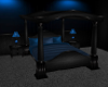 Black Blue Bed
