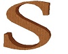 Wooden letter S
