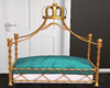 Teal Royal Dog Bed