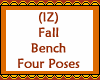 Bench wPoses Four Autumn