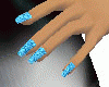 Blue sparkle nails