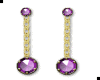 Purple Gem Drop Earrings