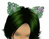 green lace cat ears