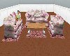Floral living couch set
