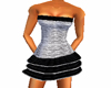 Silver Black Frill Dress