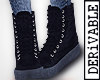 ! 10-Eye Black Sneakers