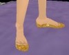 Ballet Flats Gold Sequin