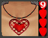 J9~Red Heart Necklace