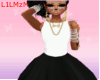 Black/WhiteLongBall Gown