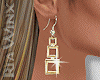 Gold Squares Earrings
