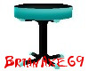 Black n Teal Stool