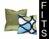 blue and lime pillows